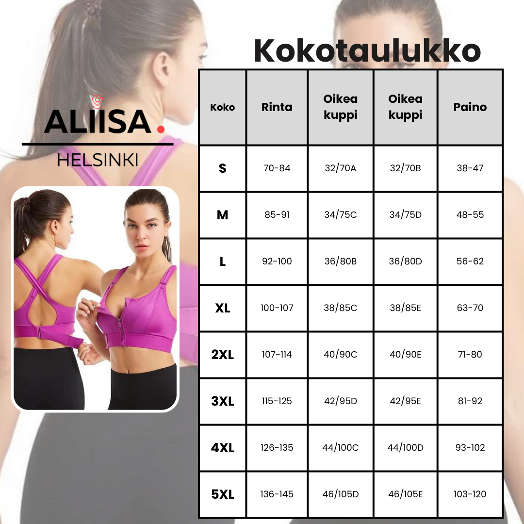 Sari™ - Tukevat & Mukavat Urheilurintaliivit