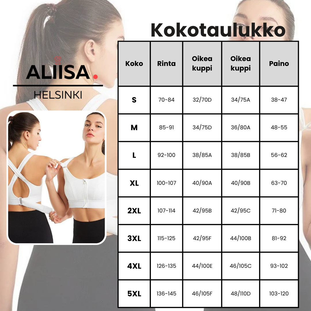 Sari™ - Tukevat & Mukavat Urheilurintaliivit