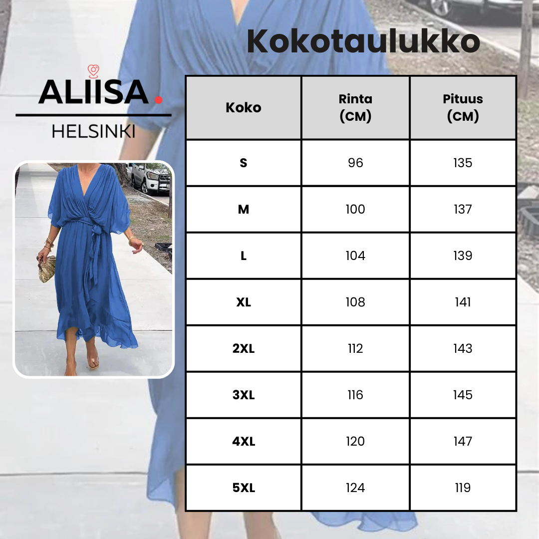 Kaisa™ - Elegantti V-Kaula Mekko