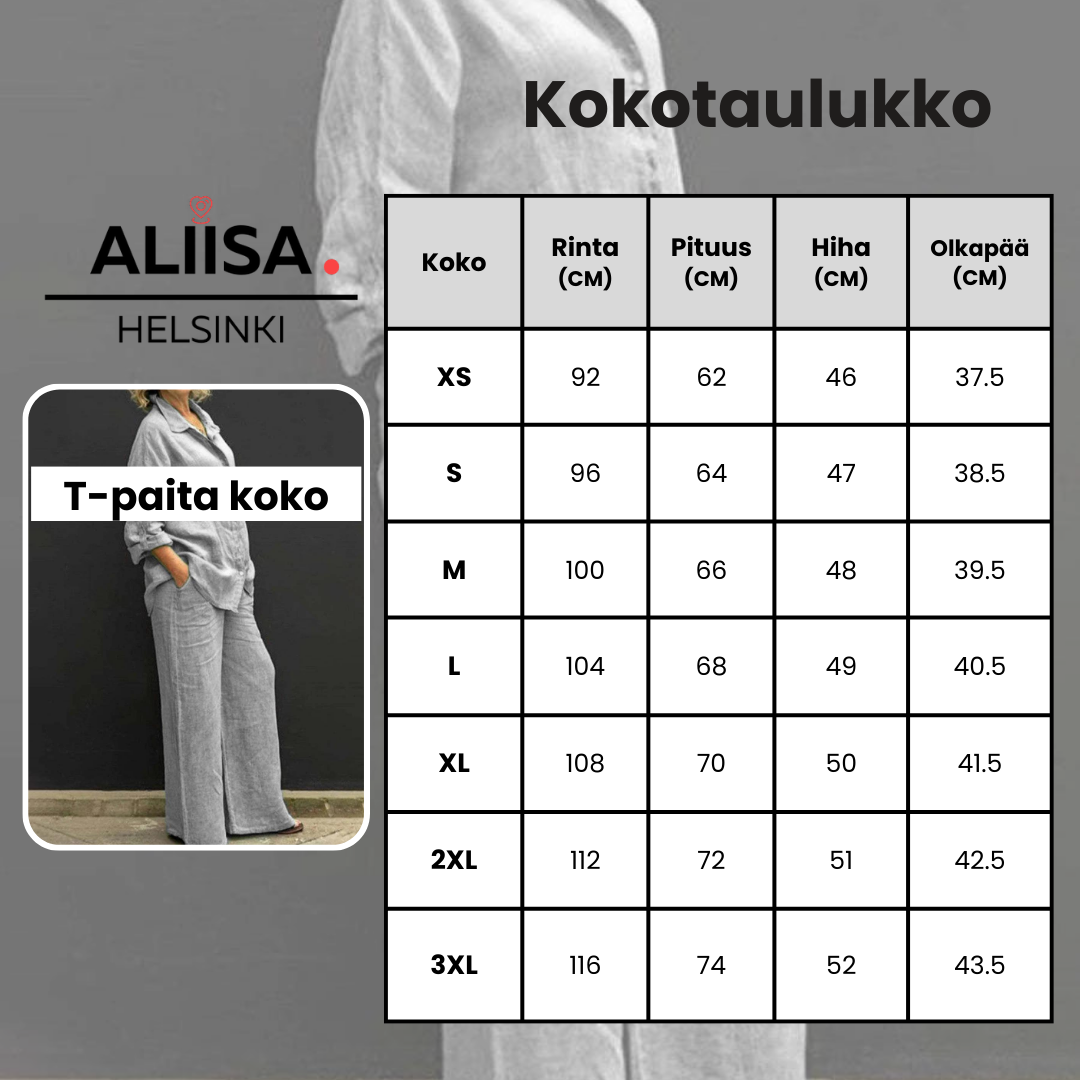 Lija™ - Naisten puuvilla-pellavapuku