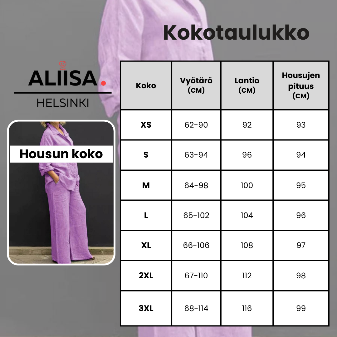 Lija™ - Naisten puuvilla-pellavapuku