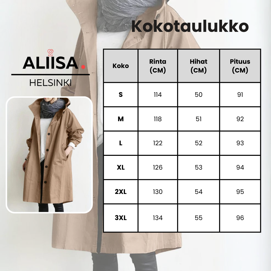 Reeta™ - Tuulenpitävä Trenssitakki