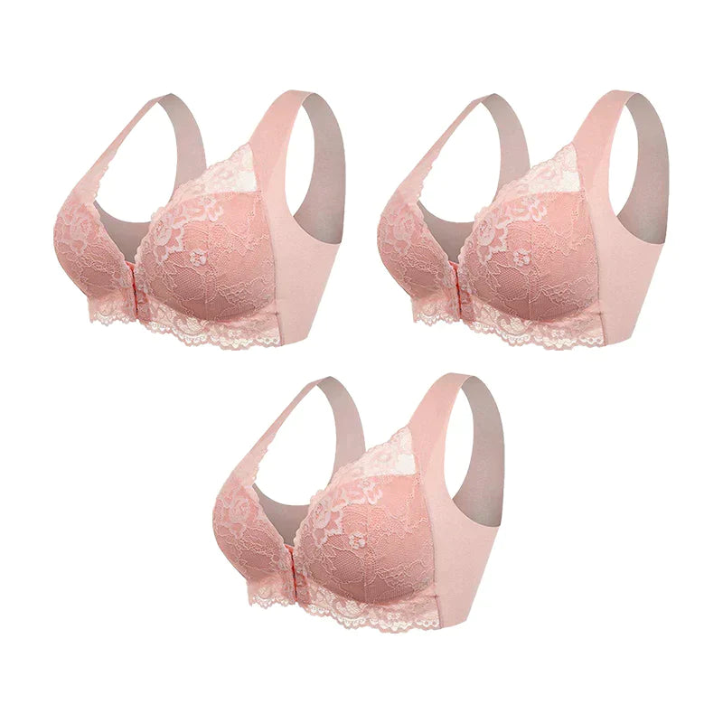 (3 KAPPALEEN PAKKAUS) LuxeBra™ | Langattomat, muotoilevat rintaliivit, joissa on etusuljenta