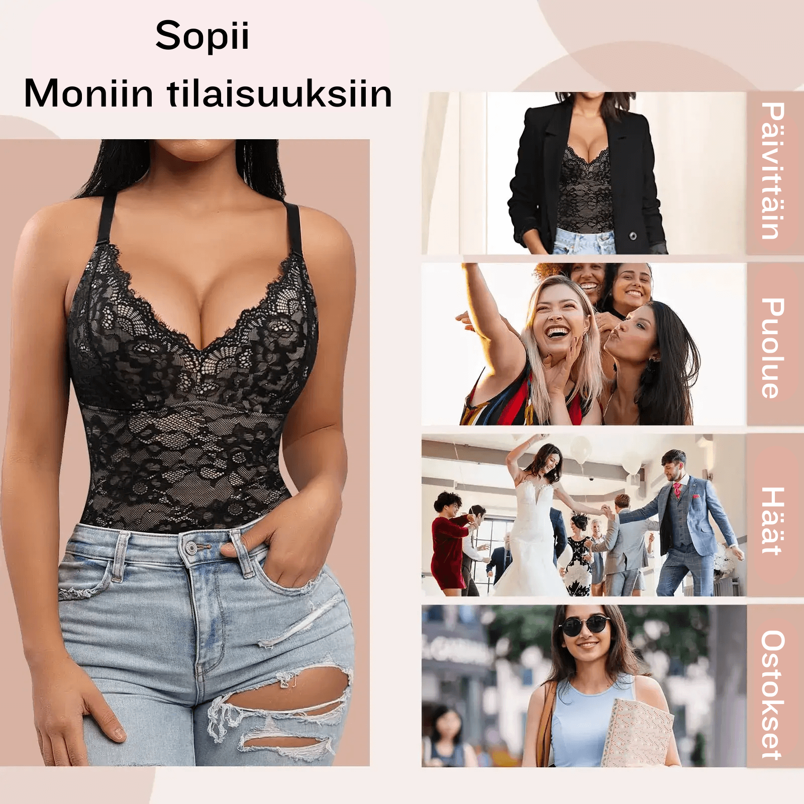 FormEase™ | Pitsirunko syvällä V-kauluksella
