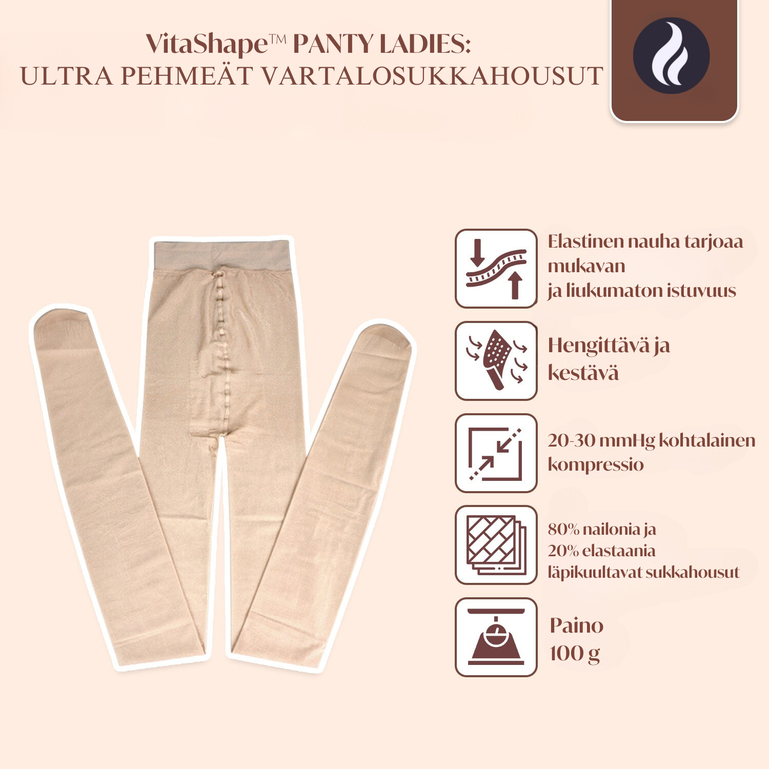 VitaShape™ | Tuhoutumattomat bodyshaping-sukkahousut