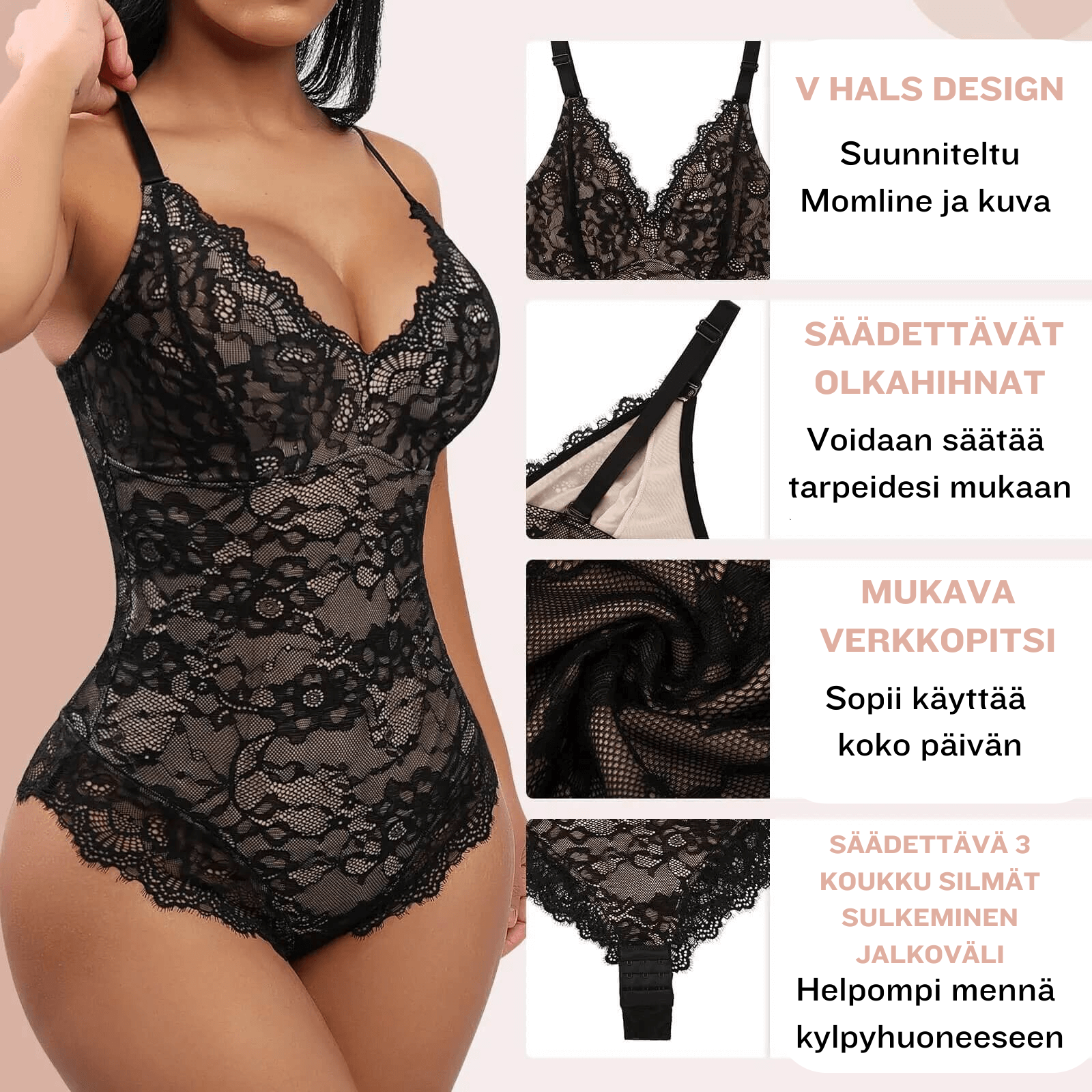 FormEase™ | Pitsirunko syvällä V-kauluksella