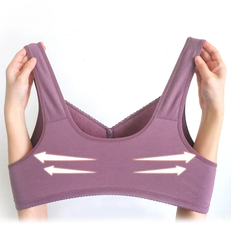 ComfyShape™ | Puuvillaiset rintaliivit painikkeella