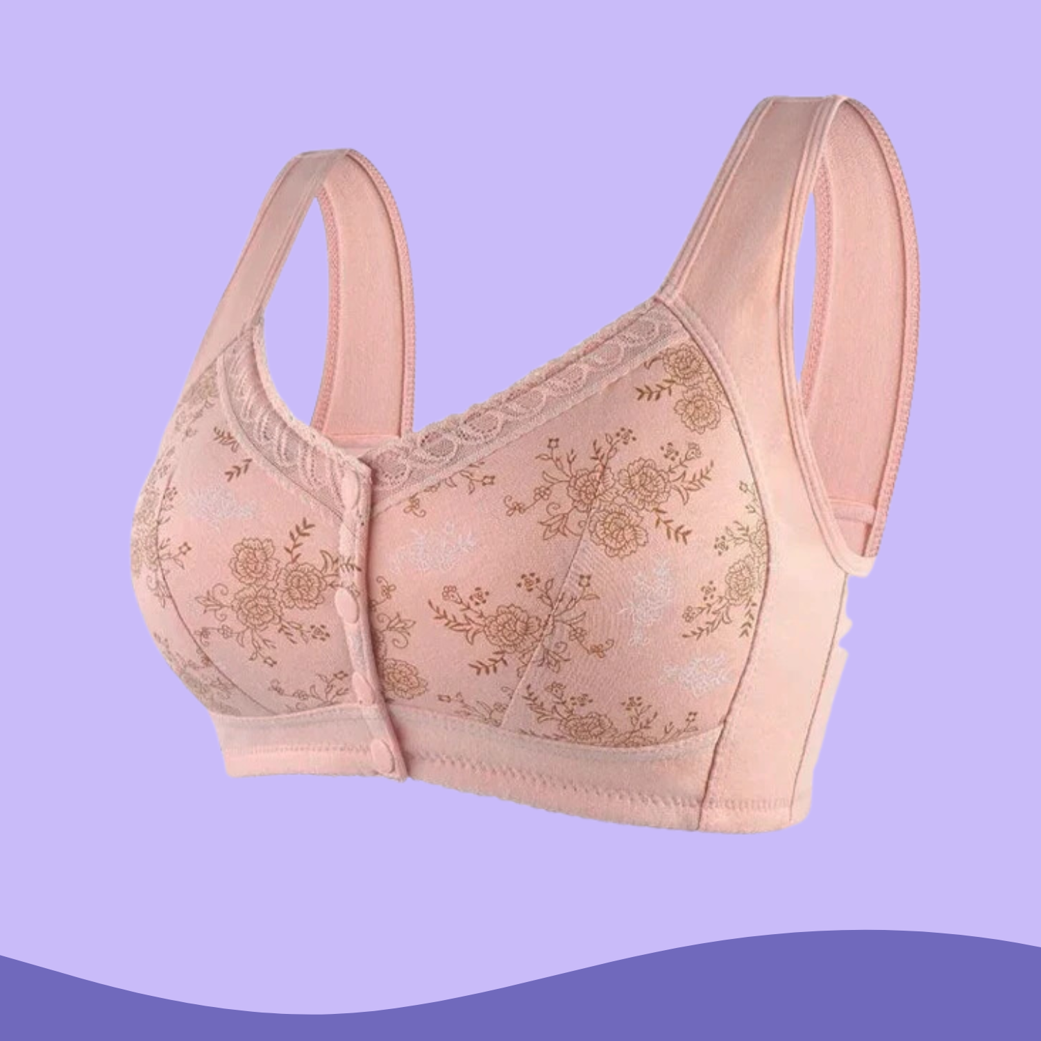 ComfyShape™ | Puuvillaiset rintaliivit painikkeella