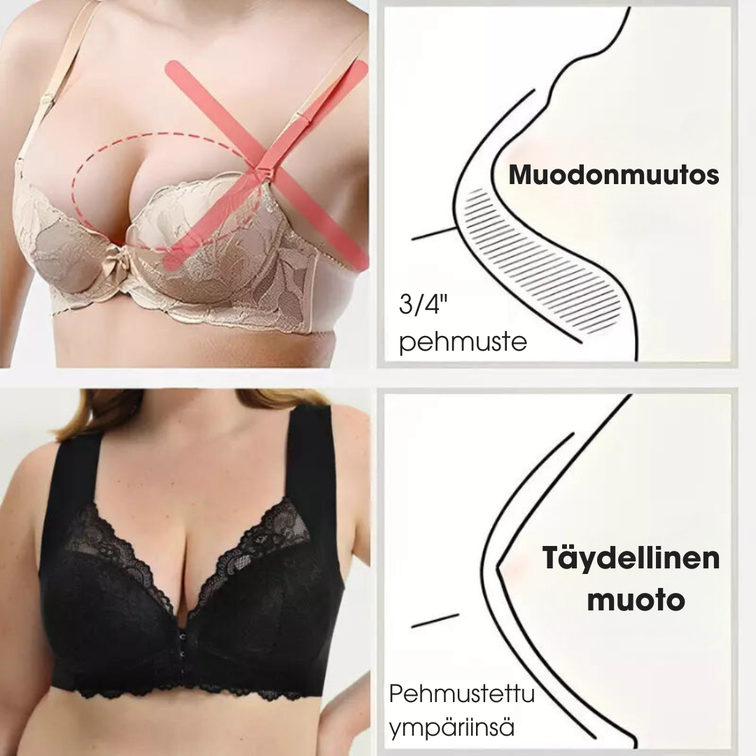 (3 KAPPALEEN PAKKAUS) LuxeBra™ | Langattomat, muotoilevat rintaliivit, joissa on etusuljenta