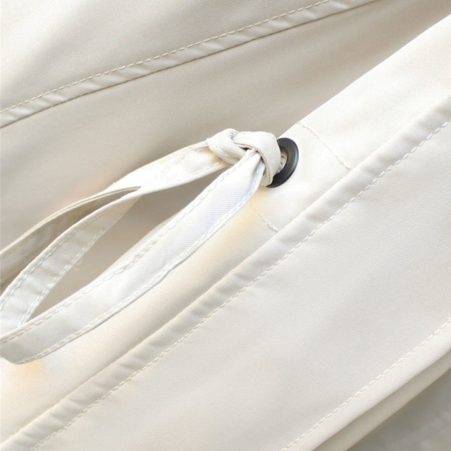 Siiri™ | Hupullinen vihreä trenssitakki