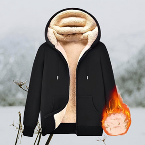 Vellamo™ | Viihtyisä Unisex karitsannahkainen hupullinen takki
